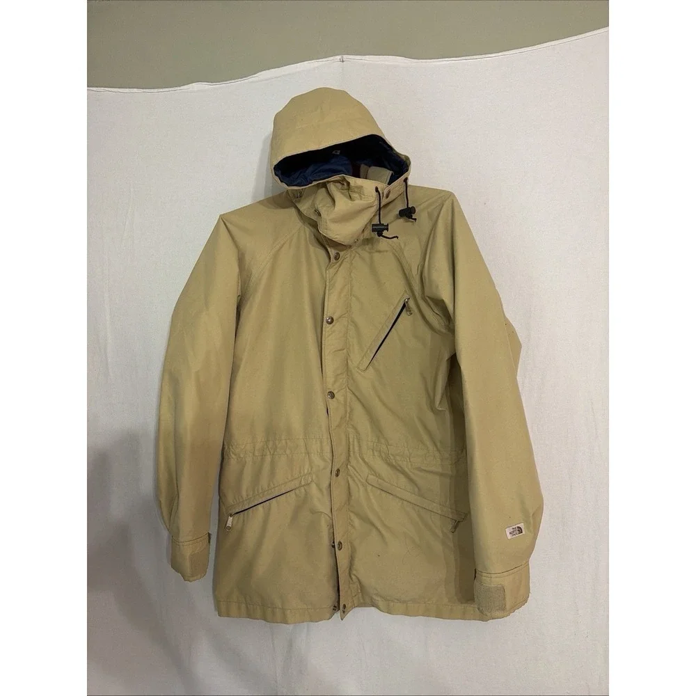 Vintage The North Face Gore-Tex Jacket M Tan USA Made Brown Label Hiking Y2K